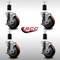 Service Caster 4'' SS Maroon Poly Swivel 1-1/2'' Expanding Stem Caster Set with Brake, 4PK SCC-SSEX20S414-PPUB-MRN-TLB-112-4 - alternate 4